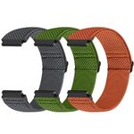 20mm Quick Release Elastic Strap Compatible with Samsung Galaxy Watch 7/6/5/4/FE 40mm 44mm/Galaxy Watch 6/4 Classic/Galaxy Watch 5 Pro/Garmin Vivoactive 5/ Venu/Venu 2 Plus Nylon Straps for Women Men