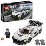 LEGO 76900 Speed Champions Koenigsegg Jesko Racing Sports Car Toy with Driver Minifigure, Racer Model Set for Kids