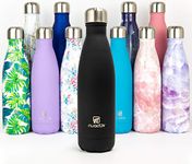 Nuactiv Stainless Steel Insulated Water Bottle, Vacuum Flask BPA Free, 12hrs Hot & 24hrs Cold Drinks, Thermal Metal Sports Bottles 500ml, Leakproof Double Wall Drinking for Kids, Gym, Running, Travel