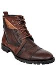 Allen Cooper Genuine Premium Leather Luxury Memory Foam High-Top Ankle Boots Shoes for Men(859|Brown|Size-10)