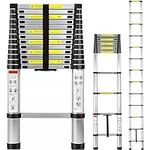 Telescopic Ladder 16.5 Feet - Treemoo Aluminum Telescoping Ladder with Non-Slip Feet - Portable Extendable Ladder with EN131 Certified 330lbs Capacity