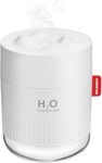 Humidifier, Humidifier for Bedroom with Warm Night Light, 500ML Cool Mist Humidifiers for Home with 2 Modes (Continuous/Intermittent), Waterless Auto-Off, for Baby Rooms/Plants/Office (White)