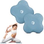 FirstFit Professional Yoga Knee Pad, Extra Thick Elbow Cushion Pad for Pilates Workout, Planks & Meditation, Anti-Slip Joint Protection Pad Pack of 2 - Blue - (Size - 7.8"L x 7.8"W x 0.78"Th)