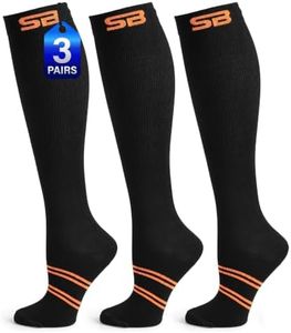 SB SOX 3-Pair Copper Compression Socks, 15-20mmHg (Black/Copper, XXL)