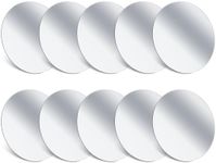 Dandat Small Mirrors for Crafts Preschool Shatter Proof Mirror for Kids 6 x 6 Inches Round Toddler Mirror Plastic Mirror for Classroom Bath Facial Expression Practice(Classic Color, 10 Pcs)