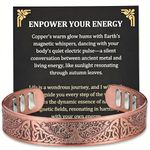 MagEnergy Copper Bracelet for Men, 9X Strength Magnetic Bracelet with 5000 Gauss Magnets, 99.99% Pure Solid Copper, Men's Jewelry Gift