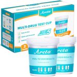 Areta Multi-Drug Test Cup: 2 Pack at Home Urine Drug Tests Kits, Testing for AMP/BZO/COC/THC/MET/MOR/BAR/MDMA/PCP/MTD, Built-in Drug Test Strips Including Sensitive Marijuana Drug Test, #ACDOA2-3104