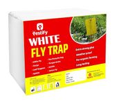 PestiFy White Fly Trap for farming Gardening Sticky Trap for harmful insect, White Fly Catcher for White fly, insect trap, Glue Trap (White, 25)