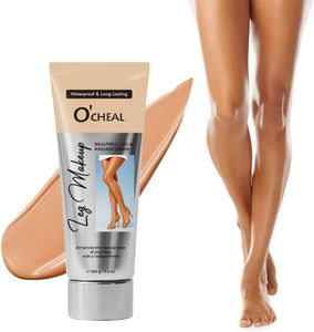 O’CHEAL Waterproof Leg Makeup Cream, No Transfer Tattoo Cover Up&Scar Concealer, Long Lasting Body Foundation for Flawless Skin, Leg Varicose Vein Cover Up, Suitable All Skin Tones (Dark Brown)