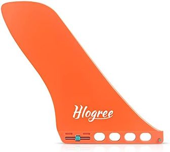 HLOGREE 9'' SUP Fin,9 INCH Surf & SUP Single Center Water Fin Quick Release DetachableStand up Paddleboard Fin -Free No Tool Fin Screw Replacement for Longboard Surfboard Stand-Up Paddleboards -Lime