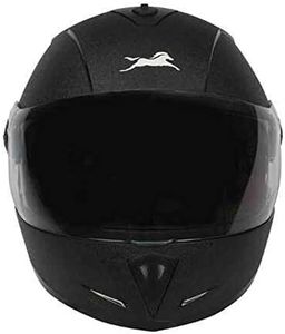 TVS Lightweight Full Face Helmet for Man and Woman with Clear and Scratch Resistant Visor, ISI Certified |Quick-Release Buckle|Bike Helmet (Colour: Black, Size: XL)