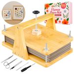 Bamboo Flower Press Kit 11 x 7Inch – Large Flower Pressing Set with Even Pressure Plates for Dried Flowers, DIY Craft Projects & Ideal Gifts for Plant Lovers