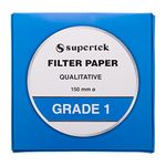 Supertek 150 mm Filter Paper Grade 1 | Qualitative Round Sheets Pack of 100 | Chemistry Lab Experiments for Schools or Laboratory Activities