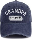 Fathers Day New Grandpa Gifts for Men, Funny Grandpa Est 2023 Hat, Adjustable Embroidery World's Greatest Grandfather Baseball Cap, Retirement Birthday Gifts for Grandpa Dad Papa Husband Friends