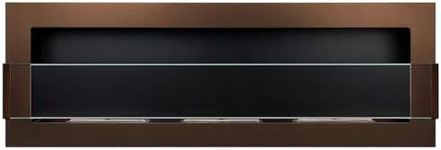 Bio Ethanol Fire BioFire Fireplace Modern 1200 x 400 brown with glass Wall - Mounted Alcohol Fireplace