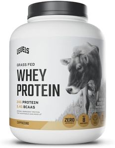 Levels Grass Fed 100% Whey Protein, No Hormones, Cappuccino, 5LB