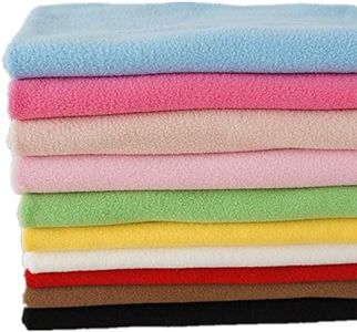 RAYLINE-DO RayLineDo® 10PCS 50 * 50cm Solid Color Knitted Polar Fleece Fabric Anti Pill Fabric Patchwork Polyester Plush Fleece Cloth For DIY Sewing Handmade Dolls