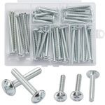 MLOOPH M4 Door Knobs Cabinet Handles Screws, 60pack Kitchen Cabinet Door Handle Screws Assortment - M4 Bolts 25/30/35/40/45/50mm Screws For Wardrobe Door Drawer Cupboard Cabinet Knobs Handles Screws