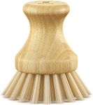 ROYAL CRAFT WOOD Bamboo Dish Scrub Brush w/Handle - Wooden Washing Dish Brush Scrubber for Kitchen - Filrm Bristles Brush with Handle for Sink, Dishes & Vegetables