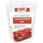 UMAi Dry Charcuterie Kit - Dry Curing Meat Kit Incl. 3 Large & 2 Small Dry Age Bags for Meat, Instacure #2 & Juniper Berries, Create Gourmet Charcuterie Boards in Your Refrigerator Over 1 to 6 Months