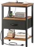 SUPERJARE Nightstand with Charging 