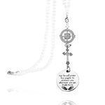 For He Will Order His Angels To Protect You Wherever You Go Cross Car Charm Crystal Chain - Cross for Car Mirror Hanging,Psalm 91 Bible Verse Car Hanger,Colgantes Para Carros,Christian Religious Gifts