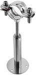 TTZEZE Pipe Supports, Stainless Steel Adjustable Pipe Bracket, Wall & Ceiling Mount, Silver, 2-Pack