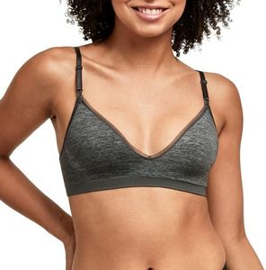 Hanes Women's Convertible Wire Free Bra, Gravel Grey Heather, Small