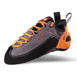 Ocun Jett Lu Bouldering Shoe | Rock Climbing Shoe, Grey/Orange, 14 Women/13 Men