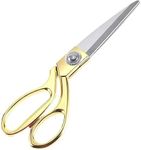 HOME BUY STORE 9-inch Senior Tailor Scissors Gold-plated Steel Multipurpose Cloth Cutting Scissors and Professionals Wire Cloth Tailor Scissors Set of 1 (9 inch, gold & silver)