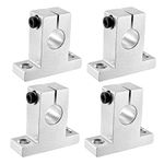 4PCS SK8 Aluminum Linear Rod Rail Shaft Support Guide Motion for 8mm/0.31" Diameter Shaft