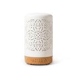 Earnest Living Essential Oil Diffuser for Home White Ceramic Aromatherapy Diffuser 100ml Timers Night Lights and Auto Off Function for Humidifier Electric Aroma Diffuser Office Gift