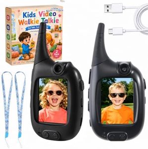Kids Video Walkie Talkies 2 Pack, 3280ft Range, Voice Changer, Flashlight