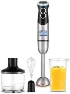 KENT Hand Blender Plus Chopper 450 W | Variable Speed Control | Turbo Switch for Fast Blending & Chopping | Hot & Cold Blending | Low Noise DC Motor | Multiple Attachments Chopper, Whisker & Jar