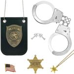 5 PCS Police Badge and Handcuffs To