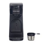 Hamilton Beach The Scoop Single Serve Coffee Maker & Fast Grounds Brewer for 8-14oz. Cups, Brews in Minutes, Black (47620), Next Gen