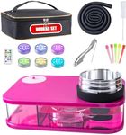 SunWamntin Hookah Box – Premium One Hose & Portable Travel Hookah Set with LED Lights, Perfect for Parties and Outdoor Adventures（Pink）