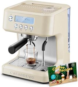 CASABREWS Ultra Espresso Machine with LCD Display, 20 Bar Espresso Maker with Powerful Milk Frother, Customizable Brewing Temperature, Barista-Level Latte and Cappuccino Machine for Home, Creamy