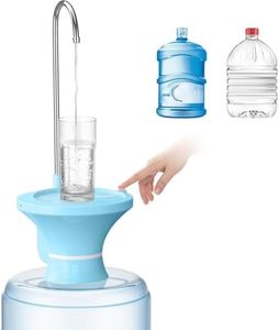 Drinking Water Dispenser for 2-5 Gallon Bottle, Automatic Water Jug Pump Dispenser, Electric Water Bottle Pump with USB Rechargeable and 2 Switch Control for Home, Office, Camping