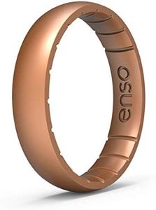 Enso Rings Thin Elements Silicone Ring – Stackable Wedding Engagement Band – 4.3mm Wide, 1.75mm Thick (Copper, 3)