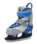 Winnwell Balance Blade Adjustable Skate - Ice Hockey Skates for Boys & Girls - Kids Ice Skates to Help Children Learn to Skate - Adjust Boot with 4 Sizes (Blue, 12-2)