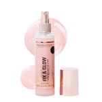 Makeup Revolution Makeup Fixer Spray Glow After Makeup | Fix & Glow Shimmer Makeup Fixer | Dewy Finish Make Up Fixer Spray | Setting Spray for Makeup Long Lasting | Hydrates & Refreshes Skin - 100 Ml.