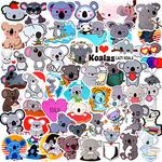 Lorvain 108 PCS Koala Stickers for Laptop,Waterproof Vinyl Sticker for Water Bottles Luggage Skateboard Computer Graffiti Decals Kids Teens Girls