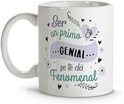 Cousin Mug, Original Gifts, Original Breakfast Cups, Various Designs, Primo Fenomenal. Ceramic Mug, 330 ml