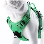 MOKCCI Truelove Soft Front Dog Harness .Reflective No Pull Harness with Handle and 2 Leash Attachments