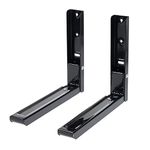 Invero Universal Microwave Wall Extendable Bracket - Heavy Duty Adjustable Wall Mounted Arm Shelf with Fixture & Fittings - for Kitchens, Restaurants, Bars, Flats - Max Weight 45kg