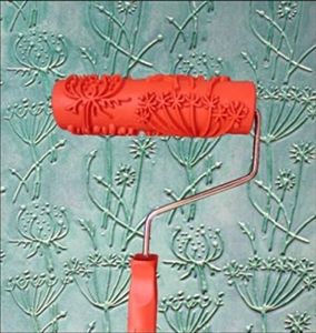 Bueer 7" DIY Patterned Paint Roller Decorative Rubber Roller with Plastic Handle (Model EG346)