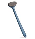 surlees Back Scrubber for Shower, Bath and Body Brush for Elderly, Men and Women, 15 Inch / 38 CM, Blue Color, Stiff Bristles (BB156)