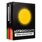Astrobrights Mega Collection Colored Paper, 8 ½ x 11, 24 lb/89 gsm, “Retro” 5-Color Assortment, 625 Ct. (91685) "Amazon Exclusive" - More Sheets!