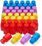 THE TWIDDLERS - 48 Mini Party Bubble Solution Bottles with Wands, Bubbles for Kids Party Favours and Goody Bag Fillers, Birthdays, Weddings - 17ml